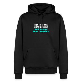 Australian Silky Terriers - Männer Premium Bio Hoodie - Schwarz - Vorne - Nico (187cm)