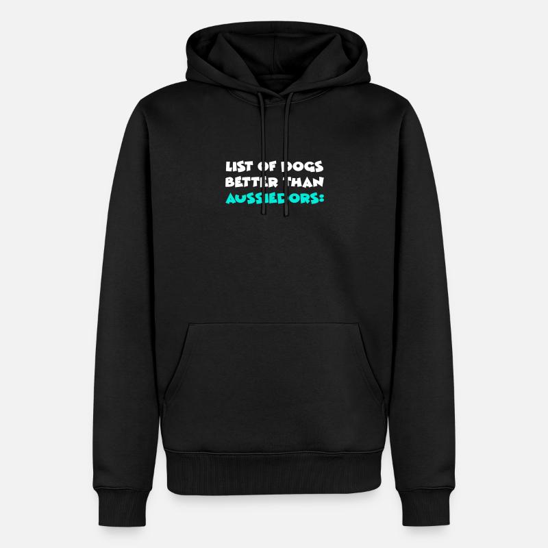 Aussiedors - Sweat à capuche Premium bio Homme - noir