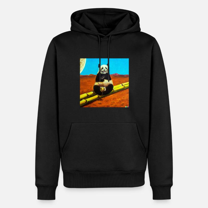 Drôle de panda - Sweat à capuche Premium bio Homme - noir