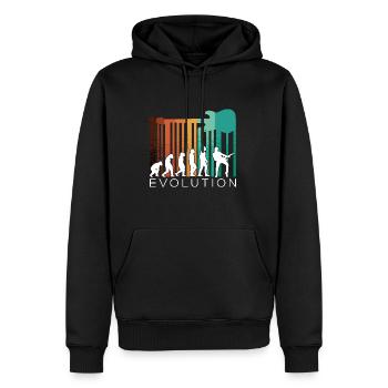 Human Evolution Guitar Band Retro Vintage - Sweat à capuche Premium bio Homme - noir - Devant - Nico (187cm)