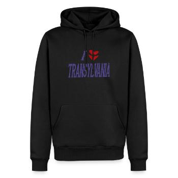 Halloween I Love Transylvania Vampire - Men’s Premium Organic Hoodie - black - Front - Nico (187cm)