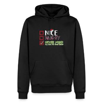 Christmas Xmas Saying Funny Witty Humor - Men’s Premium Organic Hoodie - black - Front - Nico (187cm)