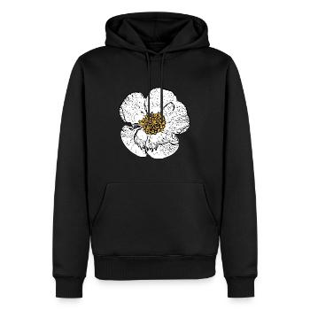 Blume weiß weiße Blumen Geschenk Muttertag Mutter - Männer Premium Bio Hoodie - Schwarz - Vorne - Nico (187cm)