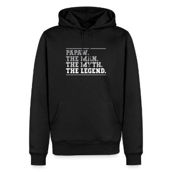 Papa Vater Opa Geschenkidee Papaw Spruch Humor - Männer Premium Bio Hoodie - Schwarz - Vorne - Nico (187cm)