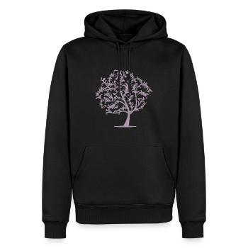 Minimalist Tree Birds Spring Silhouette - Men’s Premium Organic Hoodie - black - Front - Nico (187cm)