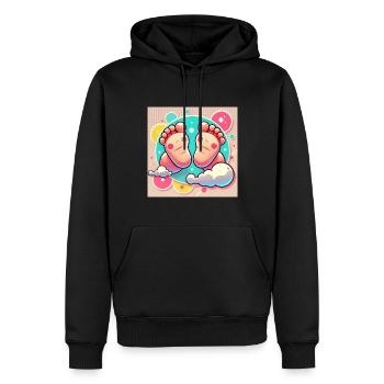 Zauberhafte Babyfüße – Der Anfang von etwas Großem - Männer Premium Bio Hoodie - Schwarz - Vorne - Nico (187cm)