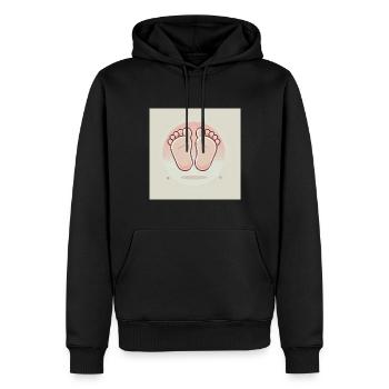 Süße kleine Babyfüße - Männer Premium Bio Hoodie - Schwarz - Vorne - Nico (187cm)