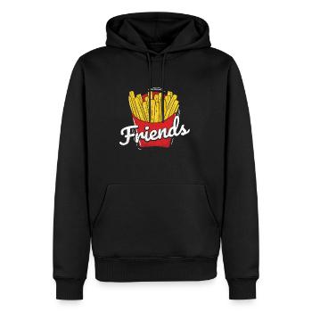 Pommes Fritten Frites Pommes Fans - Friends? Gesch - Männer Premium Bio Hoodie - Schwarz - Vorne - Nico (187cm)