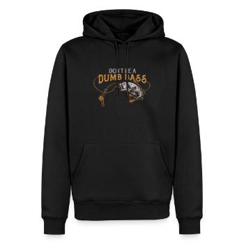 Angler Fischer Geschenkidee Don't Be A Dumb Bass - Männer Premium Bio Hoodie - Schwarz - Vorne - Nico (187cm)