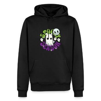 Spooky Season Halloween Geister Gespenster - Männer Premium Bio Hoodie - Schwarz - Vorne - Nico (187cm)