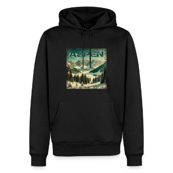 Aspen Ski Snowboard Escapade hivernale vintage - Sweat à capuche Premium bio Homme - noir - Devant - Nico (187cm)