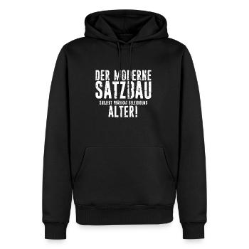 Jugenwort Sprache Schüler Spruch Gymnasium Jugendl - Männer Premium Bio Hoodie - Schwarz - Vorne - Nico (187cm)