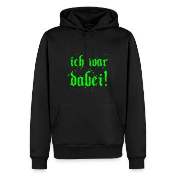 ich war dabei! Splitter - Männer Premium Bio Hoodie - Schwarz - Vorne - Nico (187cm)