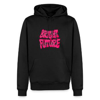 Bright future - Men’s Premium Organic Hoodie - black - Front - Nico (187cm)