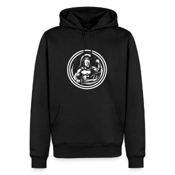 Sparta Spartaner Krieger Römer Gladiator Antike - Männer Premium Bio Hoodie - Schwarz - Vorne - Nico (187cm)