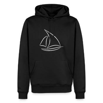 Segelschiff 1 Weiß - Männer Premium Bio Hoodie - Schwarz - Vorne - Nico (187cm)