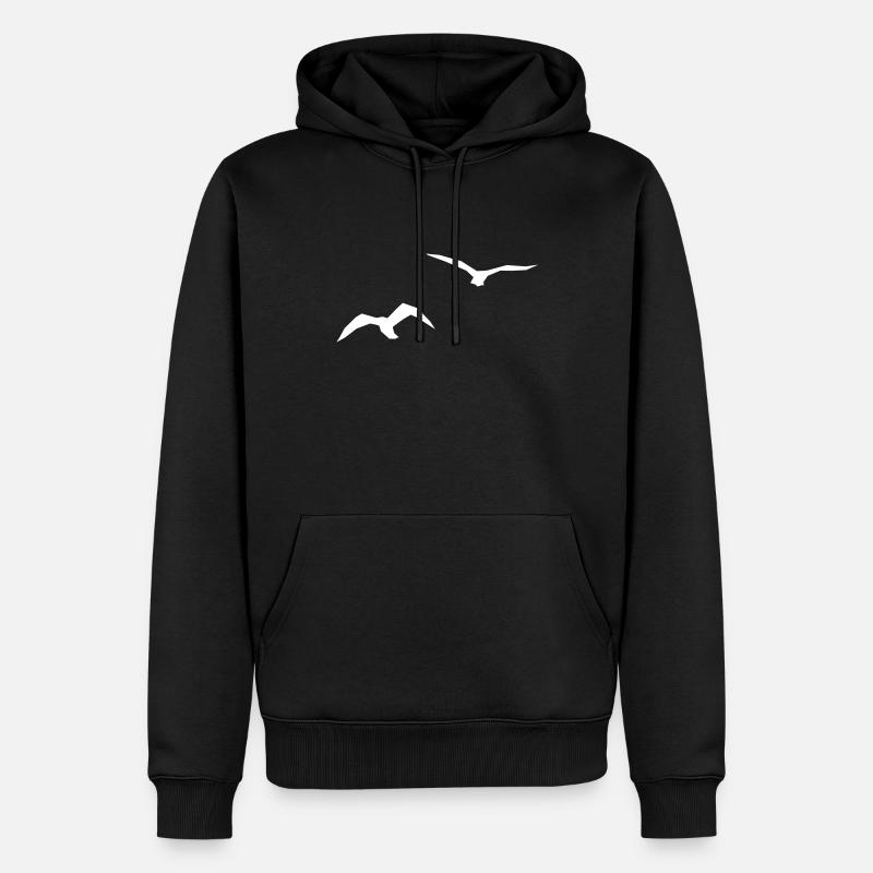 Vögel - Männer Premium Bio Hoodie - Schwarz