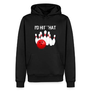 Bowling Joueur de Bowling Cadeau sportif Drôle Bowling - Sweat à capuche Premium bio Homme - noir - Devant - Nico (187cm)