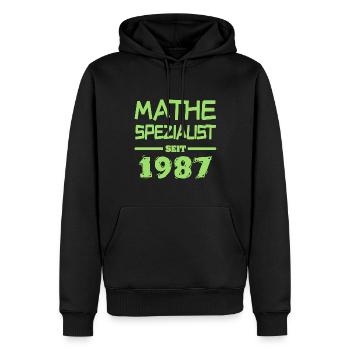 Mathespezialist 1987 - Männer Premium Bio Hoodie - Schwarz - Vorne - Nico (187cm)