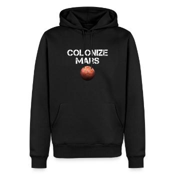 Mars Planet Weltraum Vintage Space Science Sprüche - Männer Premium Bio Hoodie - Schwarz - Vorne - Nico (187cm)