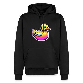Gummiente / Badeente / Wasser / Badewanne - Männer Premium Bio Hoodie - Schwarz - Vorne - Nico (187cm)