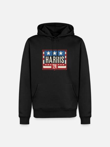 Harris 2024 Vintage Valg Patriotisk kampagne - Herre Premium økologisk hoodie - sort