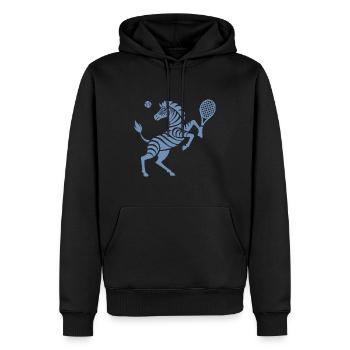 Zebra Tennis Tennisball Balancieren Horn - Männer Premium Bio Hoodie - Schwarz - Vorne - Nico (187cm)