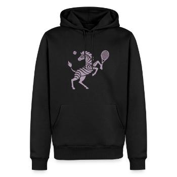Zebra Tennis Tennisball Balancieren Horn - Männer Premium Bio Hoodie - Schwarz - Vorne - Nico (187cm)