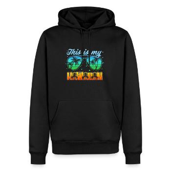This is My Hawaiian Shirt Beach Sunglasses Summer - Männer Premium Bio Hoodie - Schwarz - Vorne - Nico (187cm)