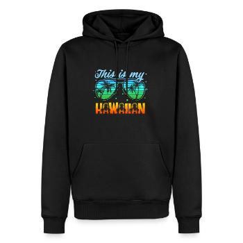 This is My Hawaiian Shirt Beach Sunglasses Vacatio - Männer Premium Bio Hoodie - Schwarz - Vorne - Nico (187cm)