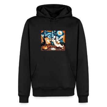 Van Ghost Art Teacher Halloween - Männer Premium Bio Hoodie - Schwarz - Vorne - Nico (187cm)