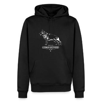 German Shepherd Mom Hunde Hund Wilsigns - Männer Premium Bio Hoodie - Schwarz - Vorne - Nico (187cm)