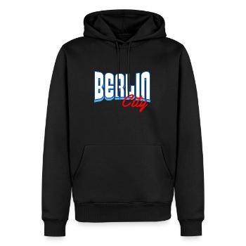 Ville de Berlin - Sweat à capuche Premium bio Homme - noir - Devant - Nico (187cm)