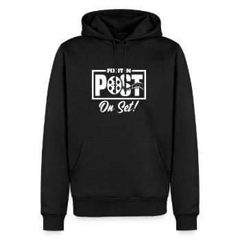 I Fix It In Post On Set Filmmaker - Männer Premium Bio Hoodie - Schwarz - Vorne - Nico (187cm)
