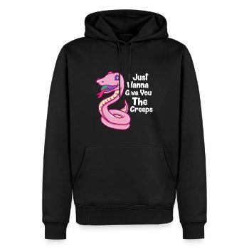Pastel Goth Creepy Vibe - Männer Premium Bio Hoodie - Schwarz - Vorne - Nico (187cm)