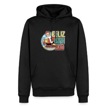 Feliz Navi Dad Xmas Dad Design for Fathers Day in - Männer Premium Bio Hoodie - Schwarz - Vorne - Nico (187cm)