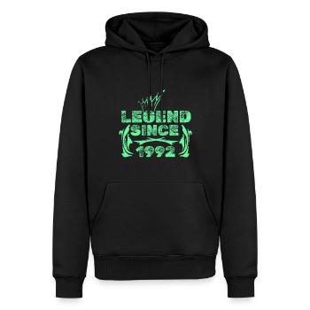 Geschenkidee 1992 - Männer Premium Bio Hoodie - Schwarz - Vorne - Nico (187cm)