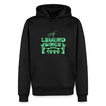 Geschenkidee 1999 - Männer Premium Bio Hoodie - Schwarz - Vorne - Nico (187cm)
