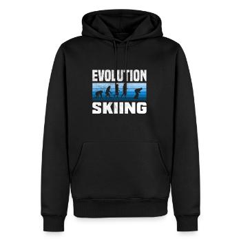 Skiing Evolution Vintag Winter Sport Ski - Männer Premium Bio Hoodie - Schwarz - Vorne - Nico (187cm)
