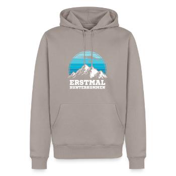 Hängegleiter Drachenfliegen Deltasegler Pilot - Männer Premium Bio Hoodie - Taupe - Vorne - Nico (187cm)