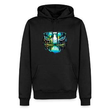 Sunglasses / Reflection / Forest / Reflection - Men’s Premium Organic Hoodie - black - Front - Nico (187cm)