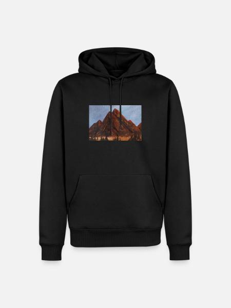 Berg - Männer Premium Bio Hoodie - Schwarz