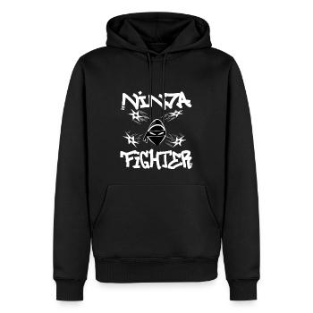 Ninja Fighter - Men’s Premium Organic Hoodie - black - Front - Nico (187cm)