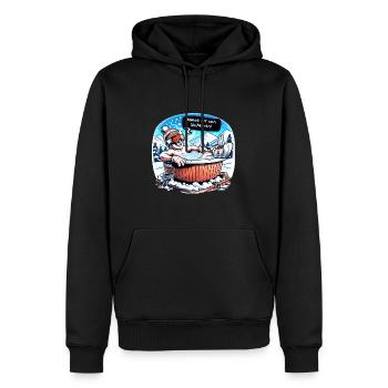 lustiger Skifahrer Meme für Ski Urlaub Apres Ski - Männer Premium Bio Hoodie - Schwarz - Vorne - Nico (187cm)