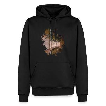 Underground - Männer Premium Bio Hoodie - Schwarz - Vorne - Nico (187cm)
