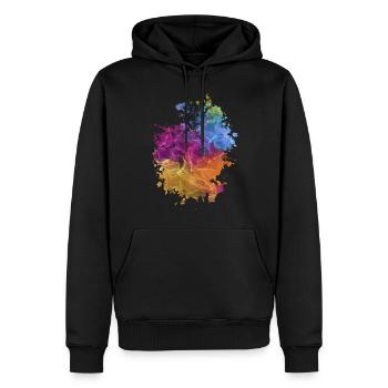 Kunst - Männer Premium Bio Hoodie - Schwarz - Vorne - Nico (187cm)