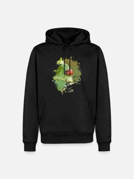 Marienkäfer - Männer Premium Bio Hoodie - Schwarz