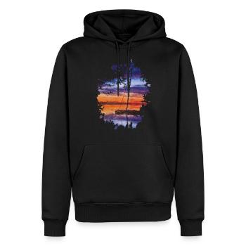 Boot - Männer Premium Bio Hoodie - Schwarz - Vorne - Nico (187cm)