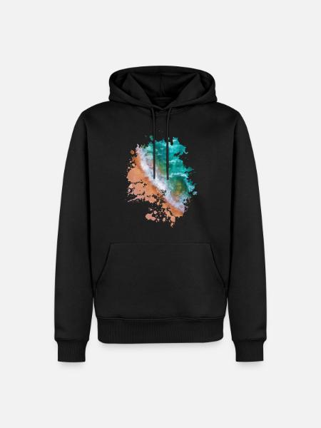 Strand - Männer Premium Bio Hoodie - Schwarz