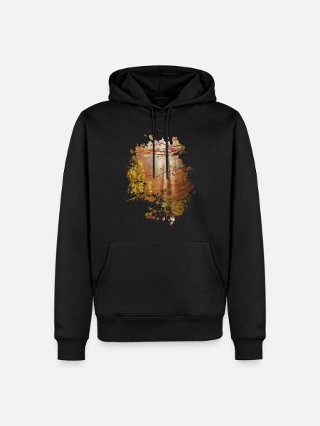 Sonnenlicht - Männer Premium Bio Hoodie - Schwarz